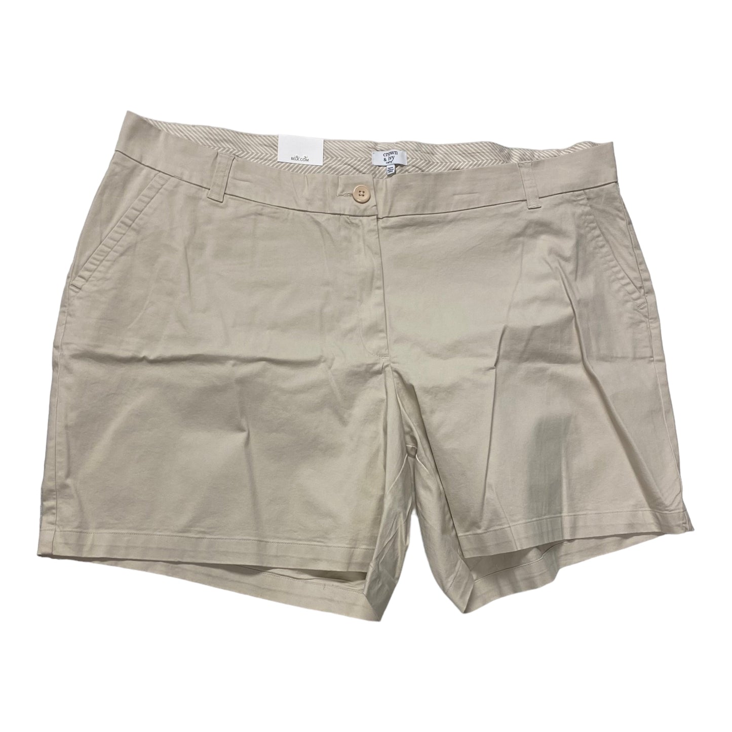 Tan Shorts Crown And Ivy, Size 24w