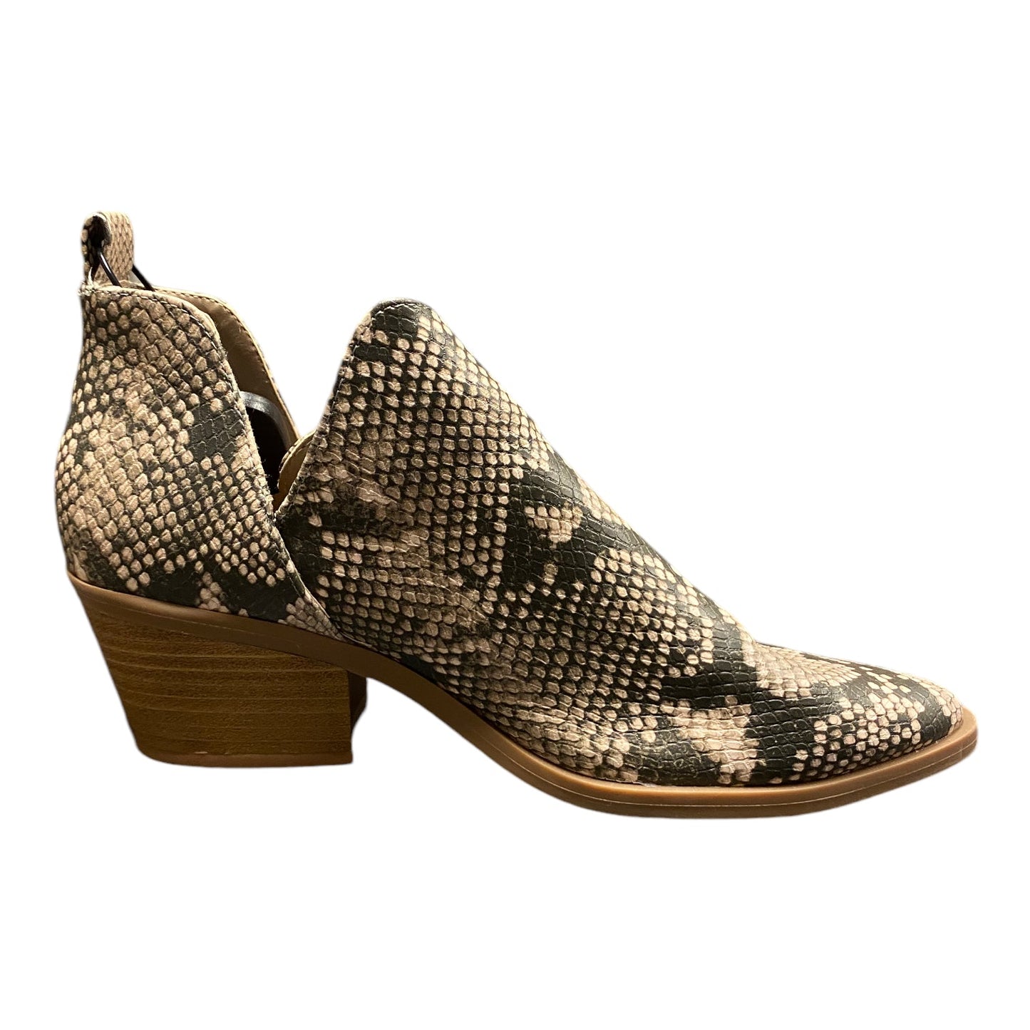 Boots Ankle Heels By Universal Thread In Snakeskin Print, Size: 7.5