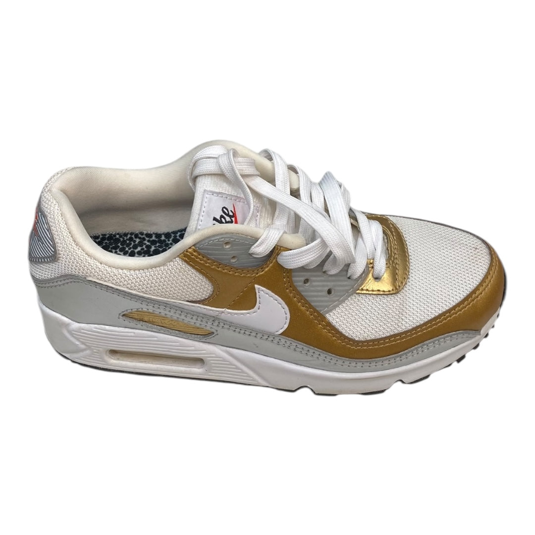 Shoes Athletic By Nike In Gold & White, Size: 6.5