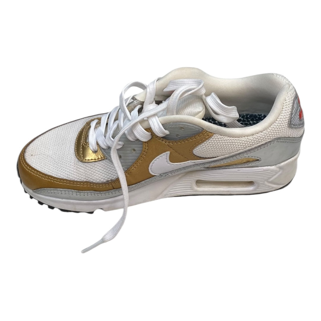 Shoes Athletic By Nike In Gold & White, Size: 6.5