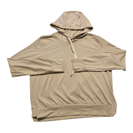 Athletic Top Long Sleeve Hoodie By Thread And Supply In Tan, Size: L