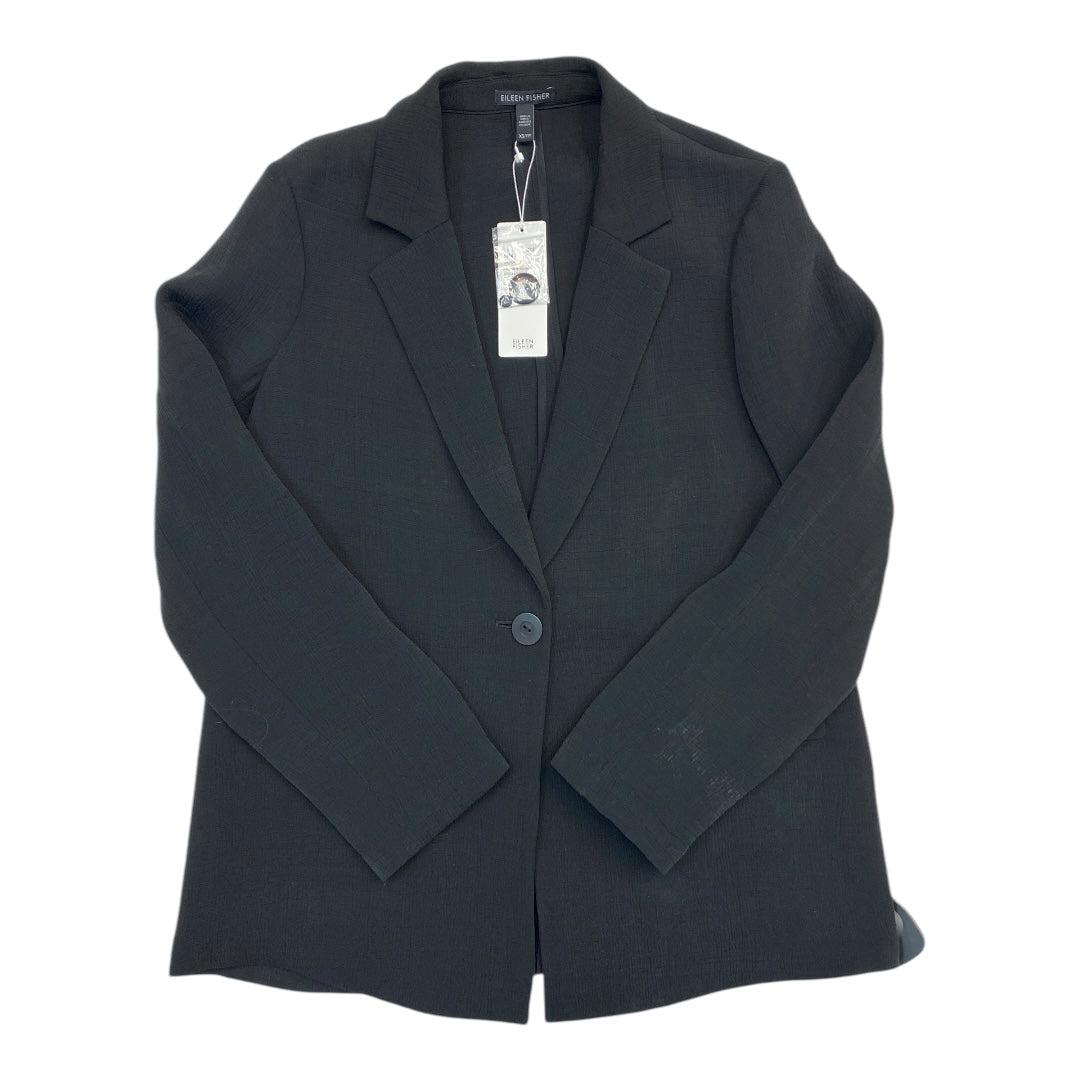 Blazer Designer By Eileen Fisher In Black, Size: Xs