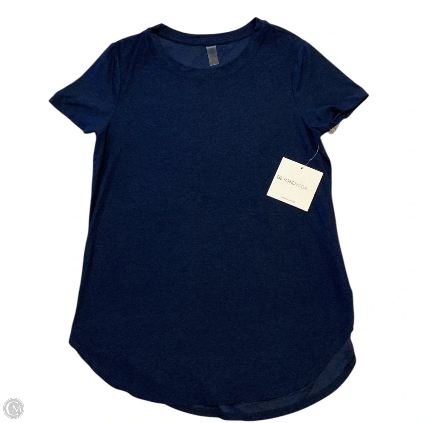 Athletic Top Short Sleeve By Beyond Yoga In Navy, Size: Xs