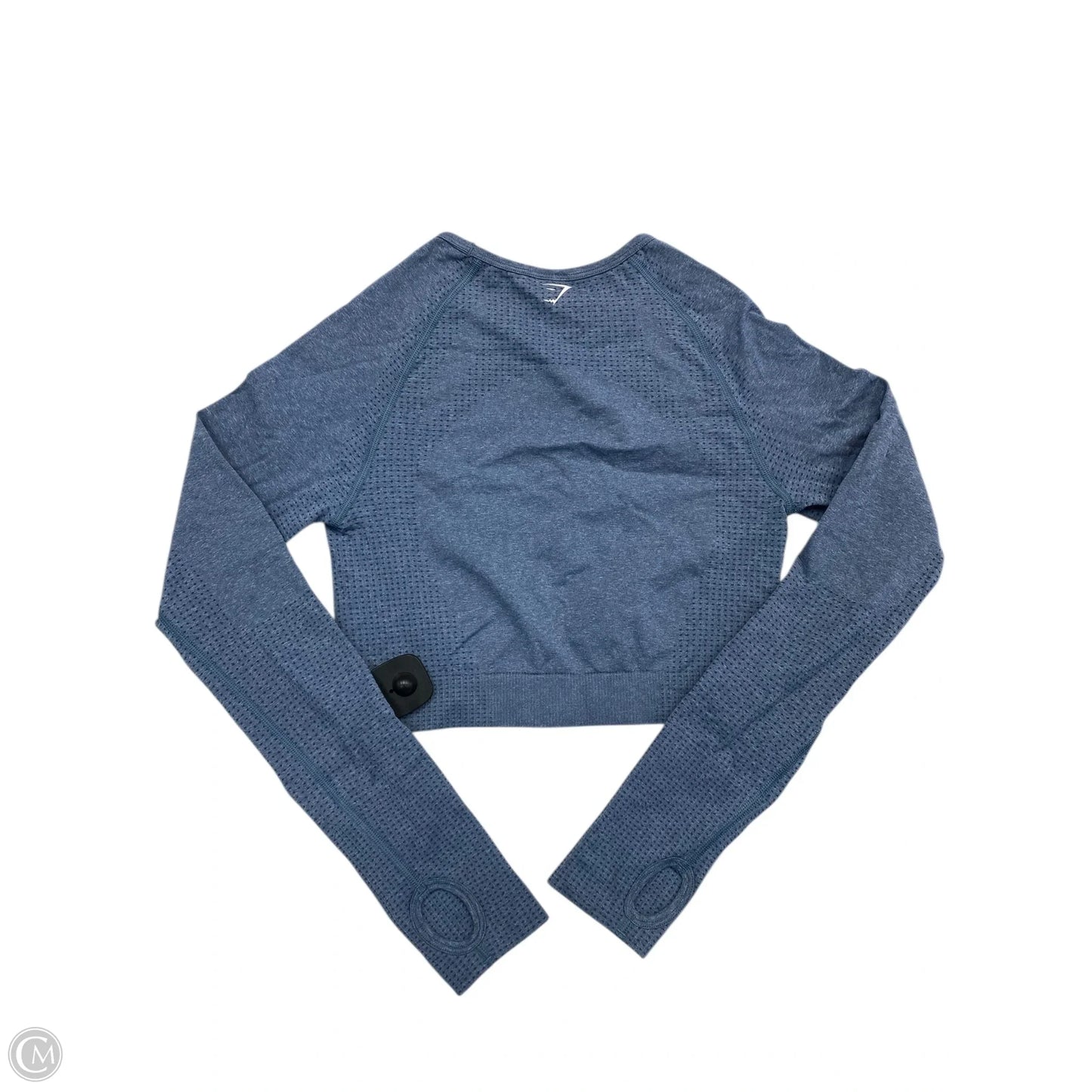 Athletic Top Long Sleeve Crewneck By Gym Shark In Blue, Size: M