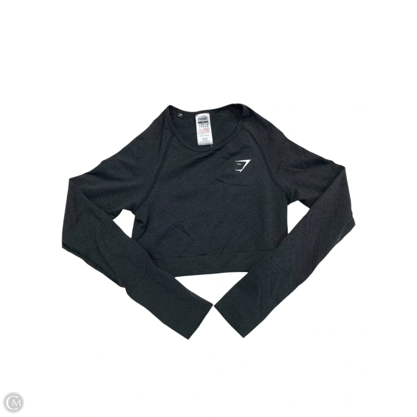 Athletic Top Long Sleeve Crewneck By Gym Shark In Grey, Size: M