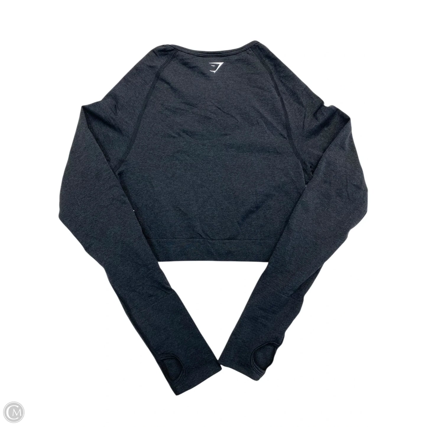 Athletic Top Long Sleeve Crewneck By Gym Shark In Grey, Size: M