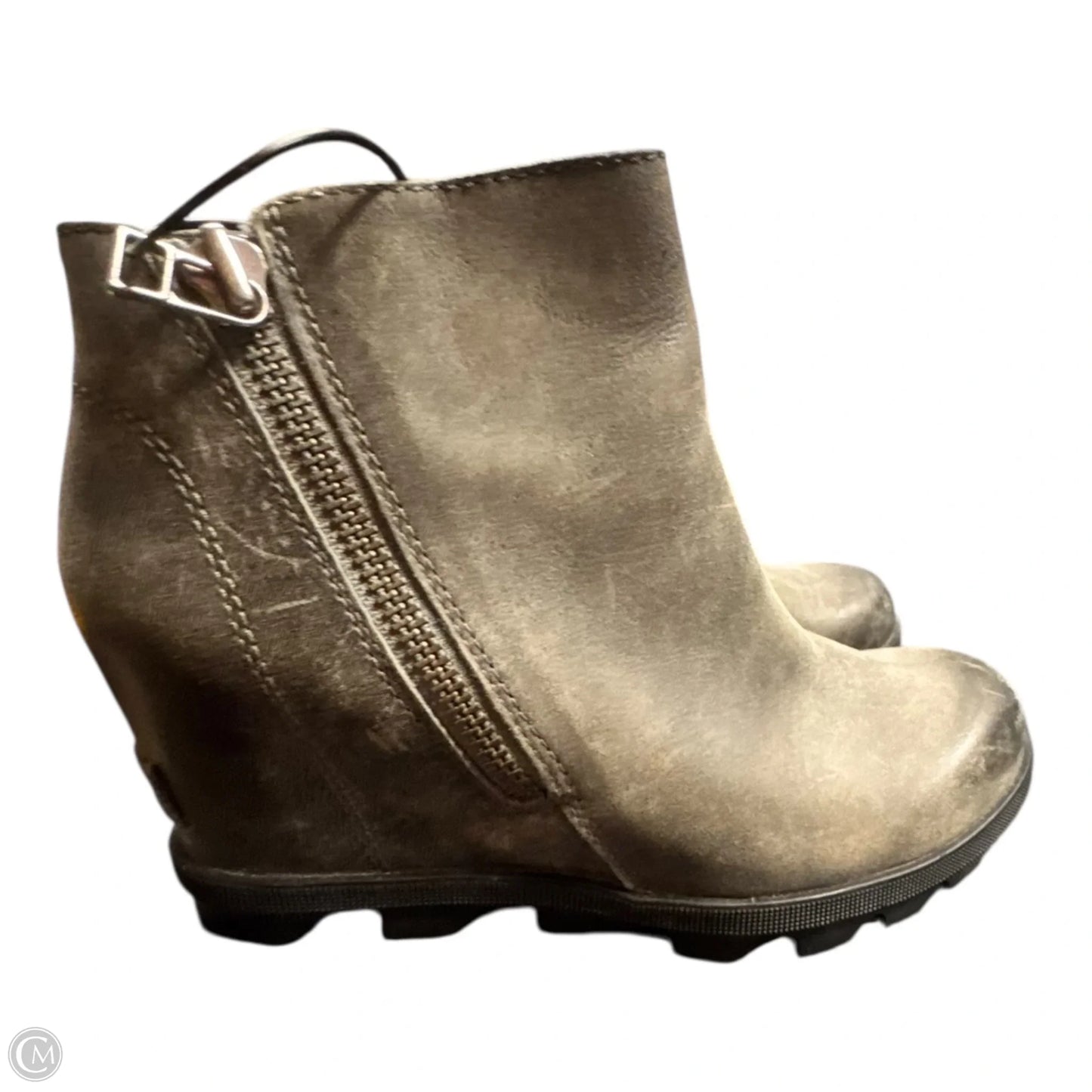 Boots Designer By Sorel In Grey, Size: 6.5