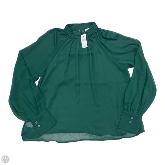 Top Long Sleeve By Loft In Green, Size: S
