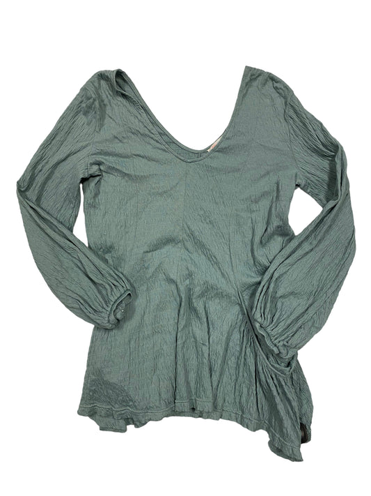 Green Top Long Sleeve Free People, Size M