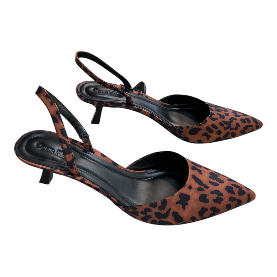 Shoes Heels Kitten By Open Edit In Animal Print, Size: 9