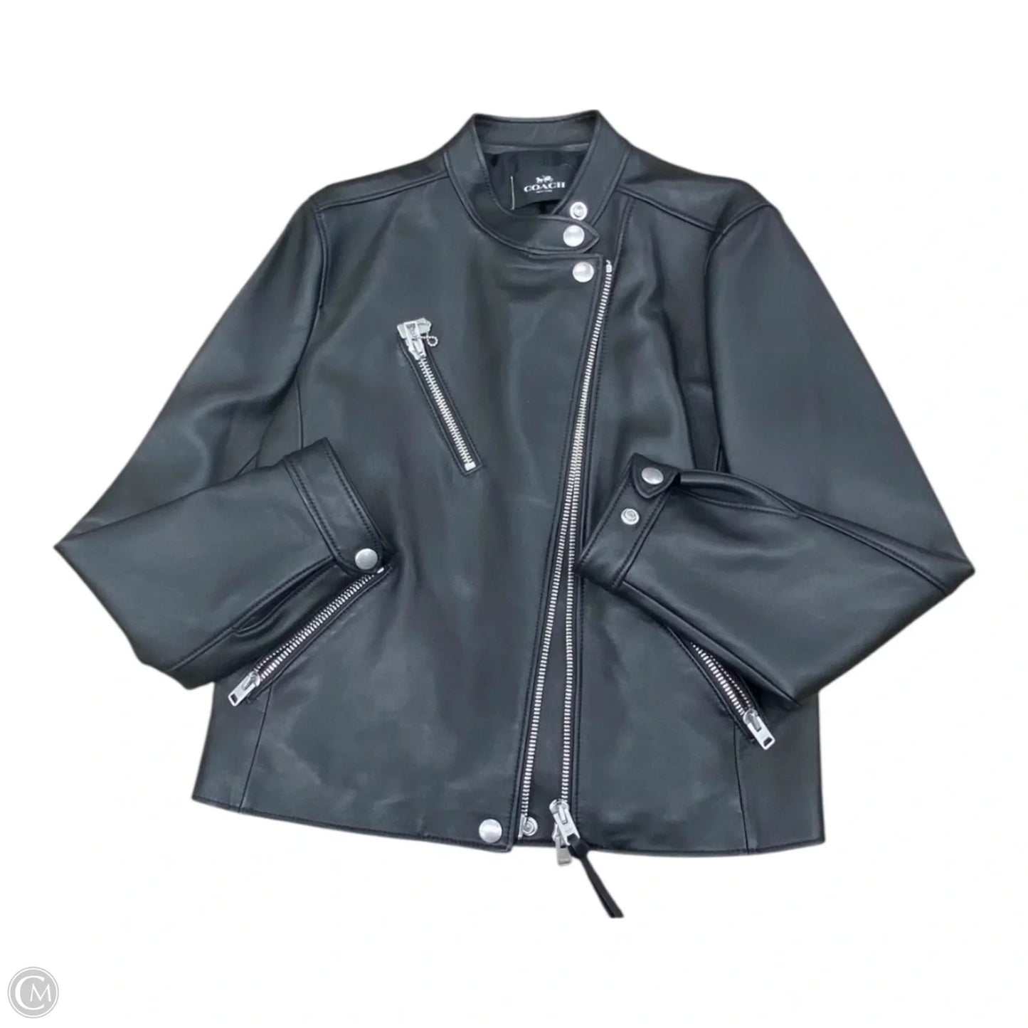 Jacket Designer By Coach In Black, Size: L