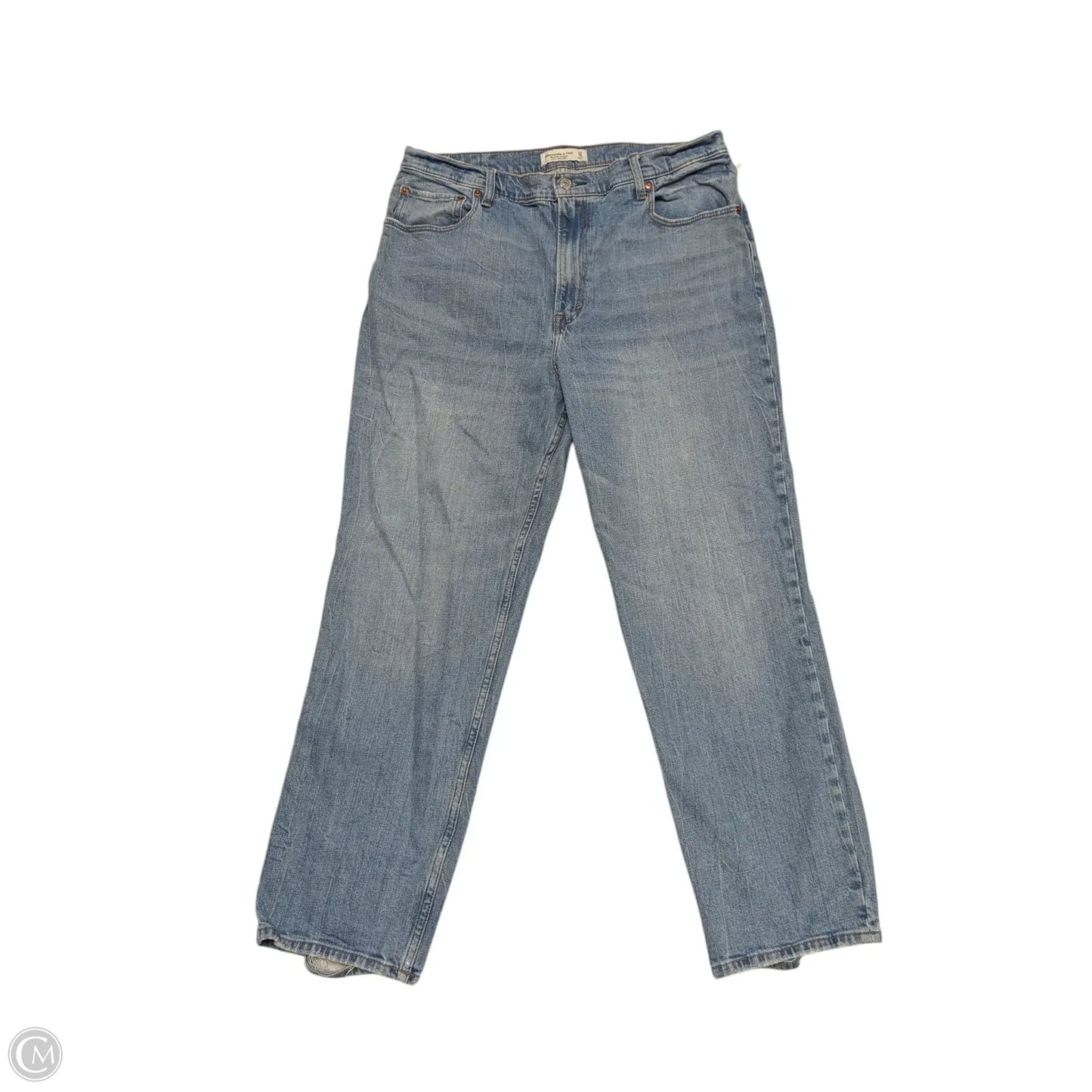 Jeans Straight By Abercrombie And Fitch In Blue Denim, Size: 16l