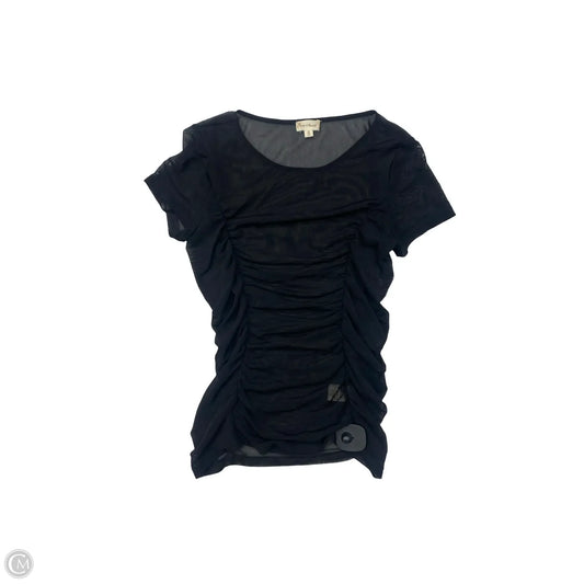 Top Short Sleeve By Hem & Thread In Black, Size: M