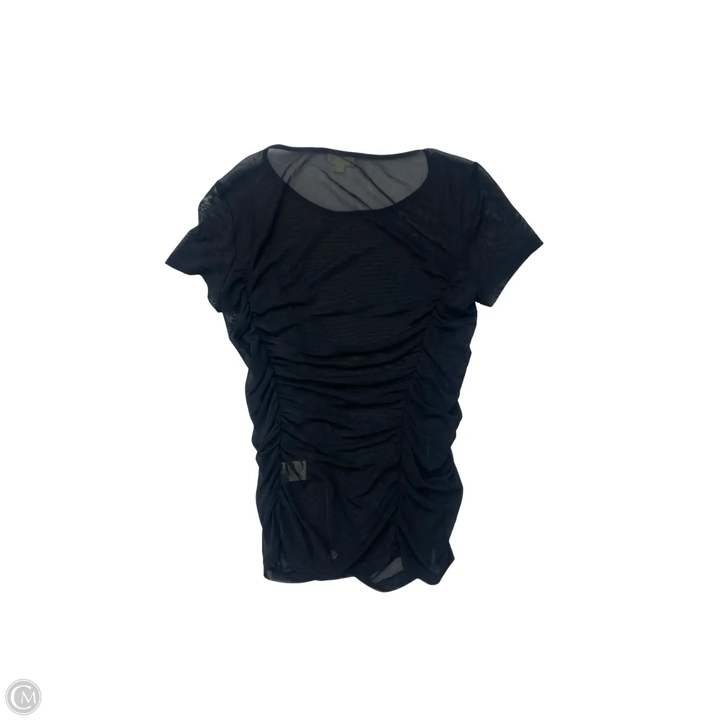 Top Short Sleeve By Hem & Thread In Black, Size: M