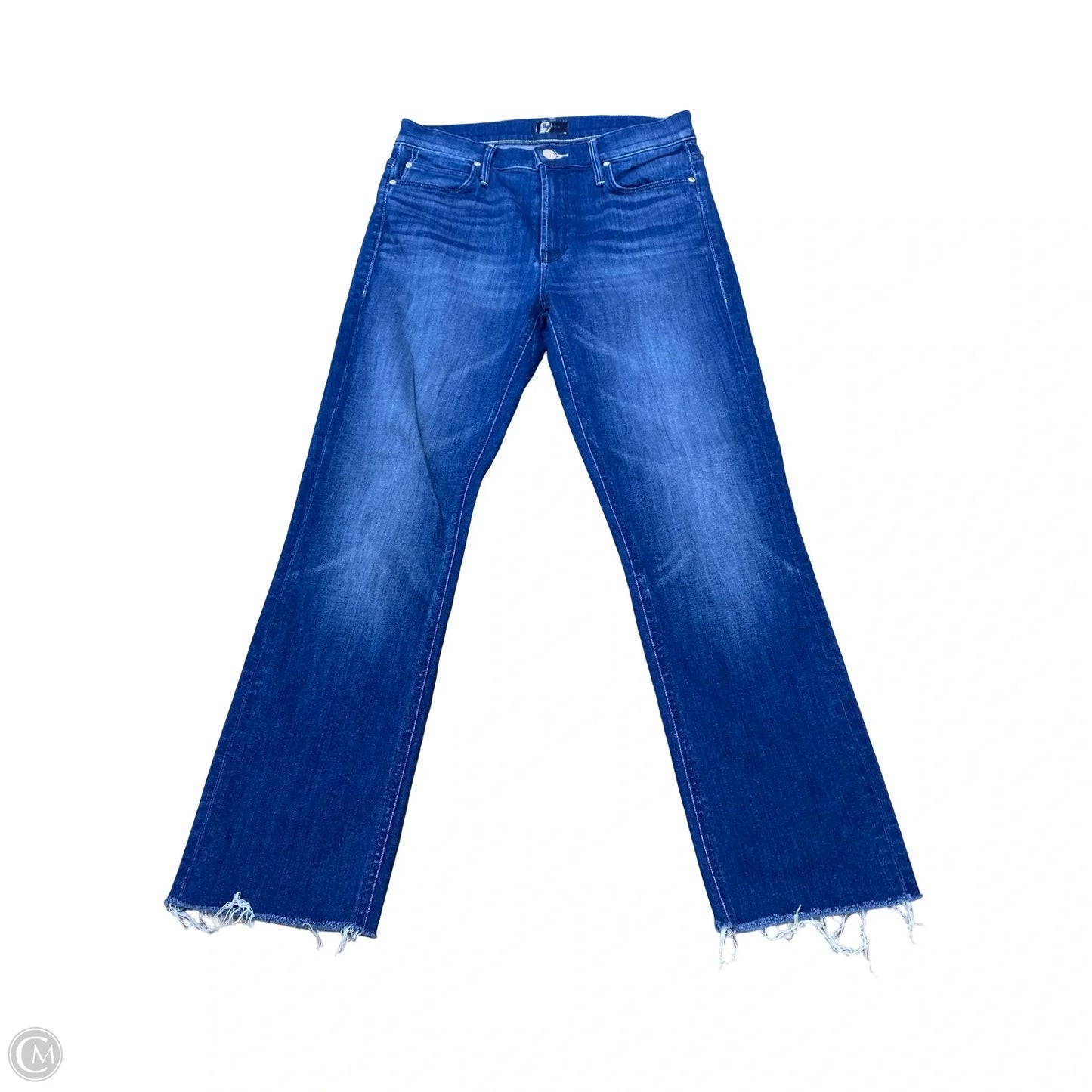 Jeans Cropped By Mother In Blue Denim, Size: 4
