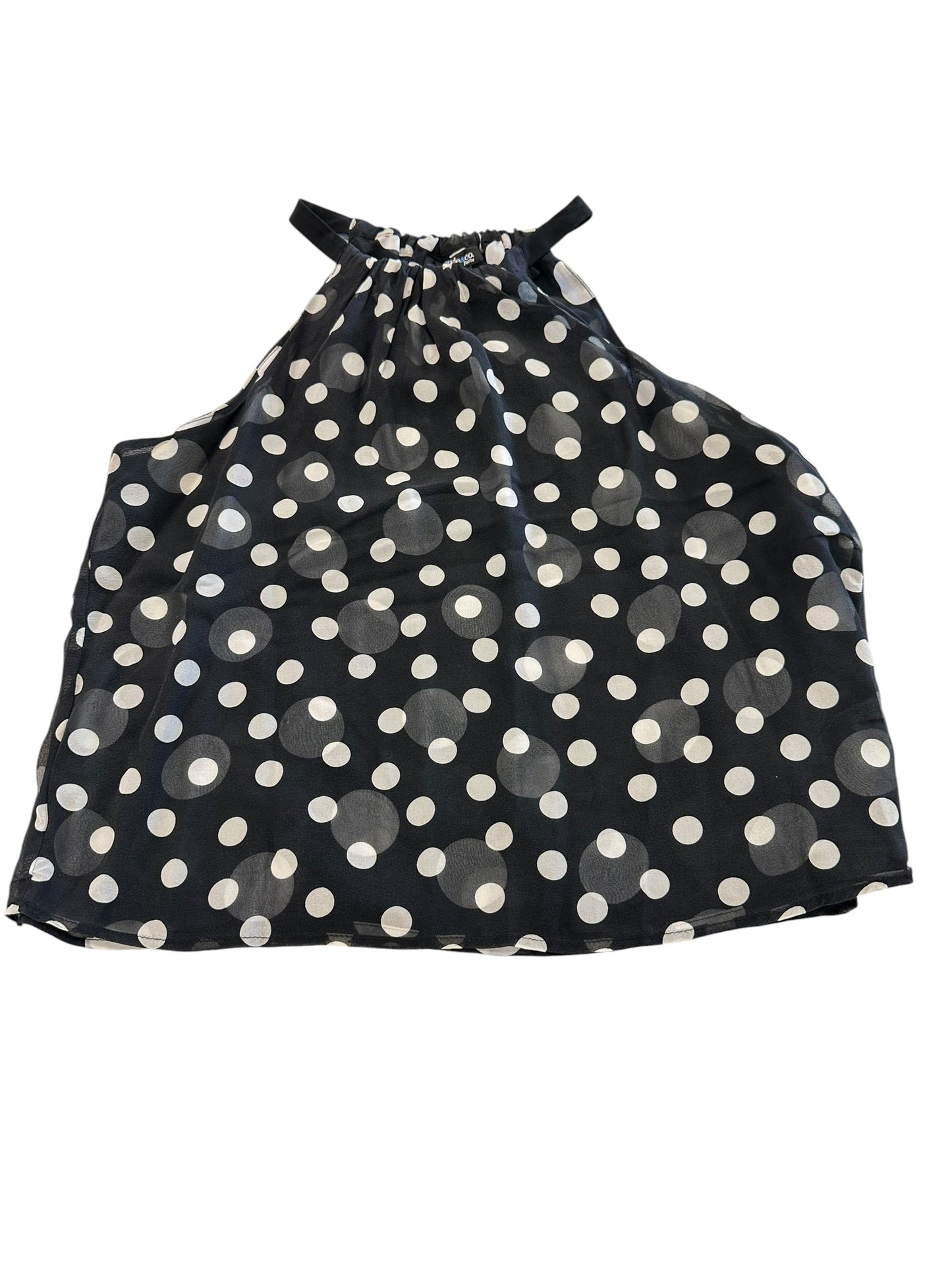 Top Sleeveless By Style And Company In Polkadot Pattern, Size:L