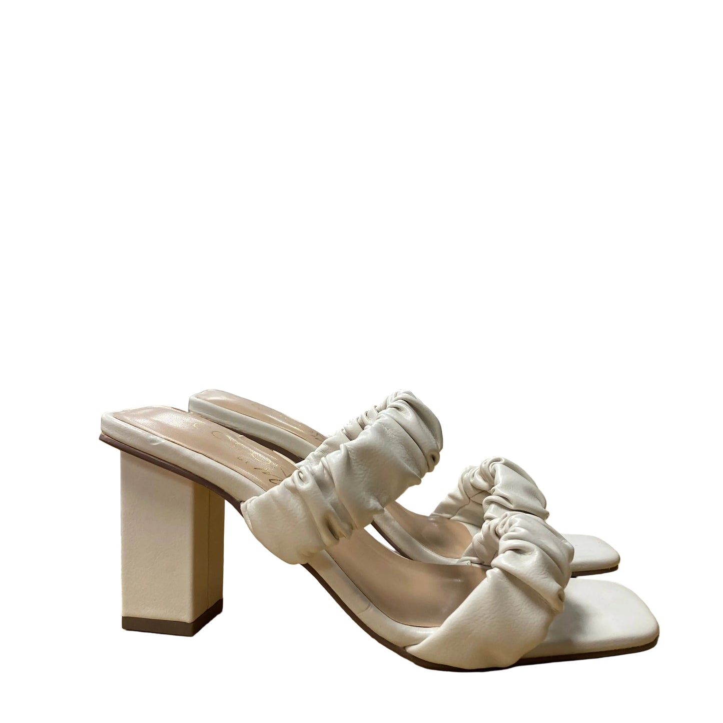 Sandals Heels Block By Matisse In Cream, Size:9