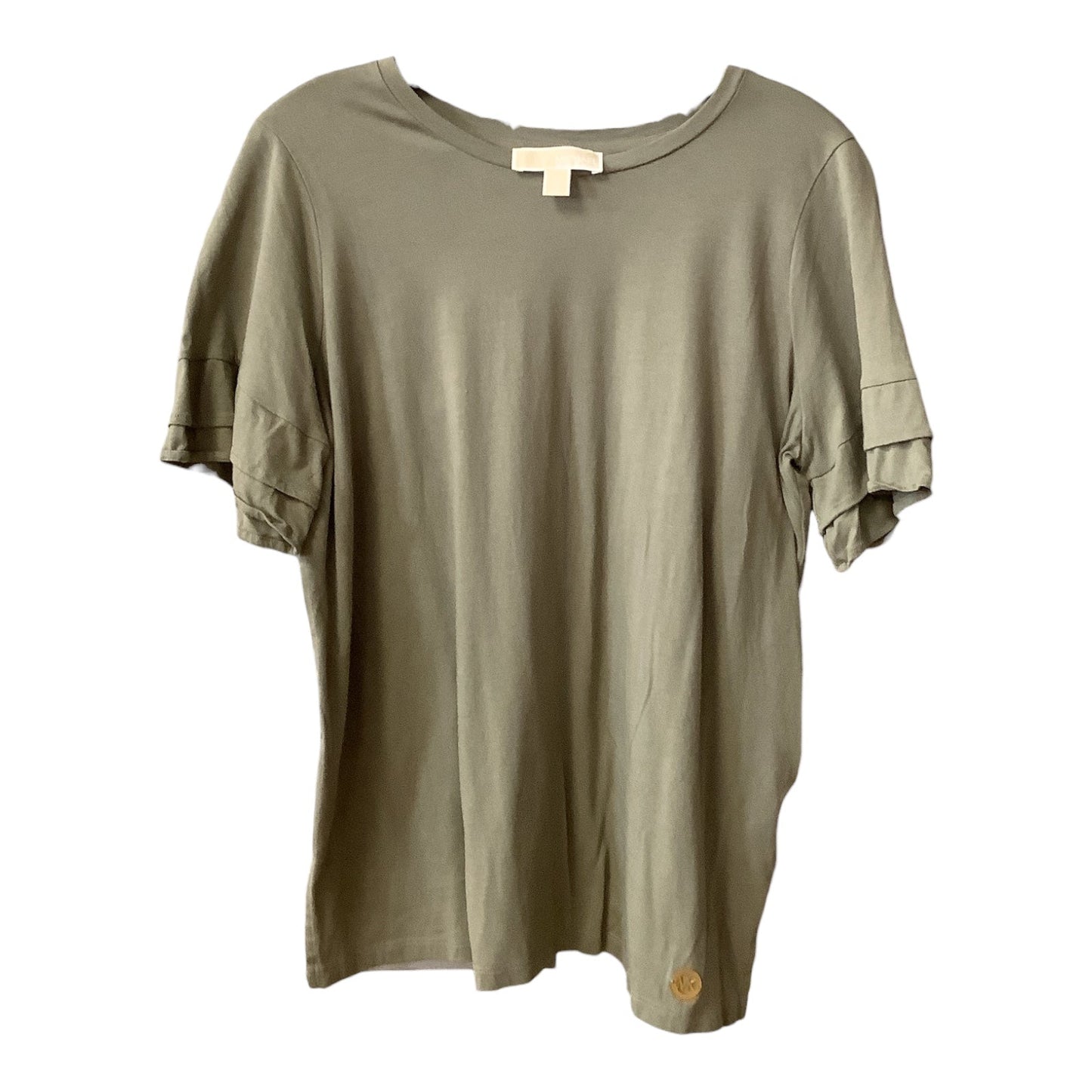 Green Top Short Sleeve Michael By Michael Kors, Size L