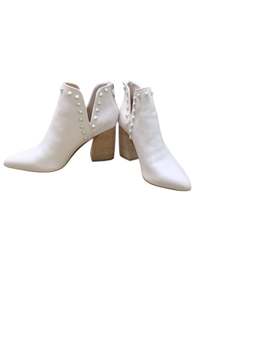 Boots Ankle Heels By Steve Madden In Cream, Size: 9.5