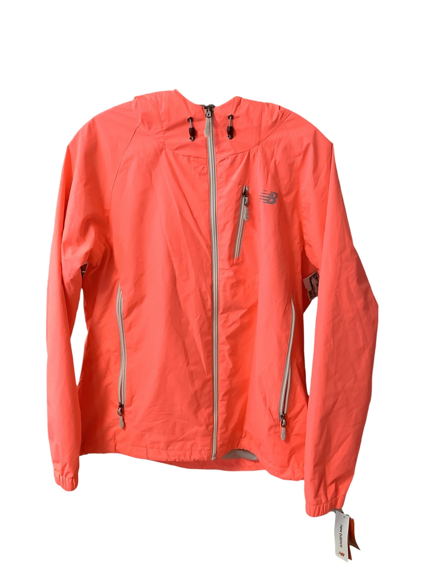 Jacket Windbreaker By New Balance In Pink, Size: L