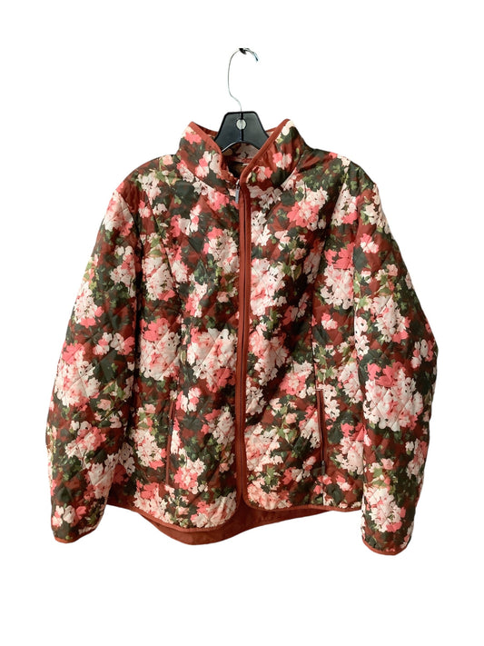 Jacket Puffer & Quilted By Lands End In Floral Print, Size: 1x