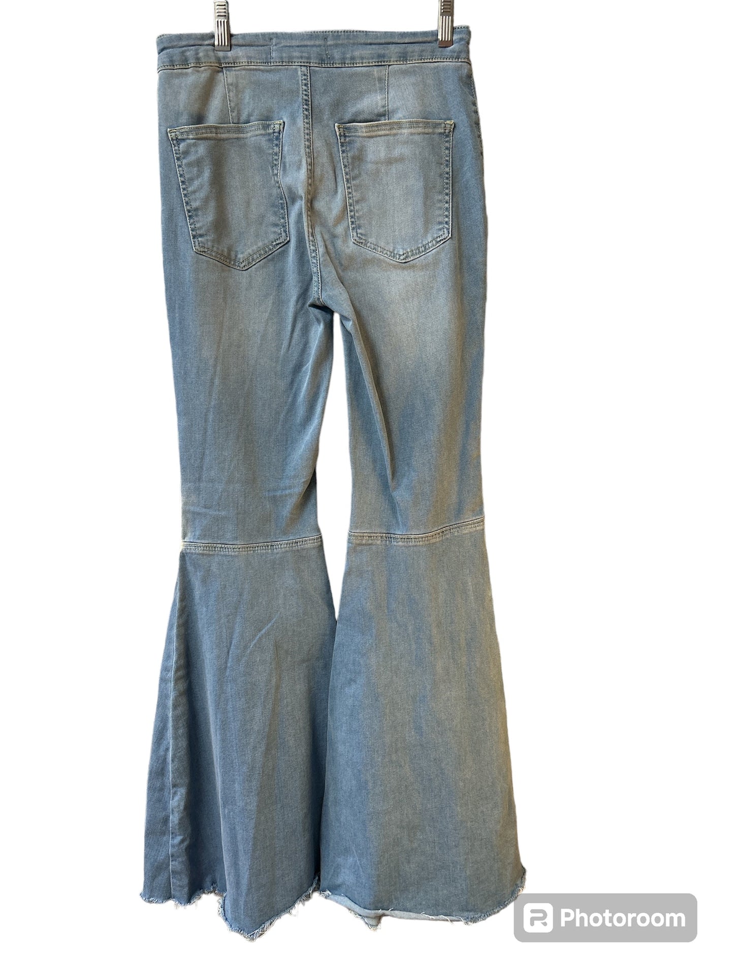 Blue Denim Jeans Flared Free People, Size 4