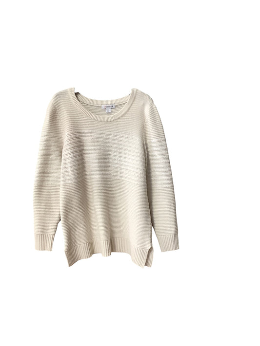 Sweater By Liz Claiborne In Cream, Size: 1x