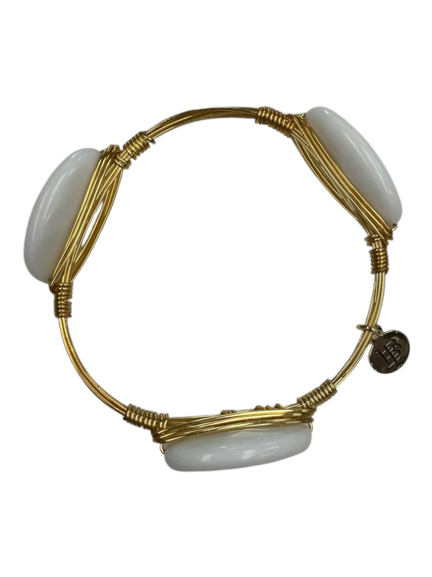 Bracelet Bangle By Bourbon & Bowties In White