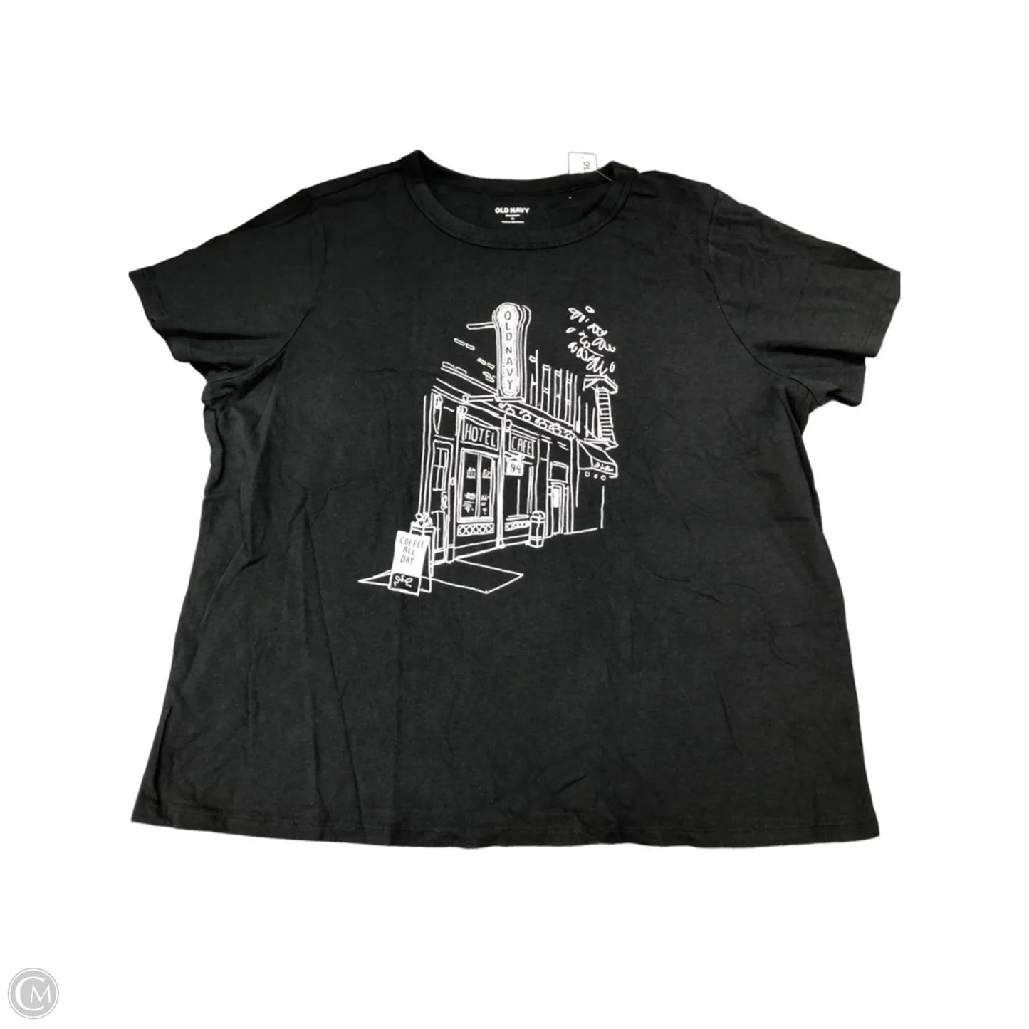 Top Short Sleeve By Old Navy In Black, Size: Xl