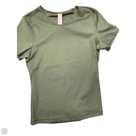 Athletic Top Short Sleeve By Yogalicious In Green, Size: S