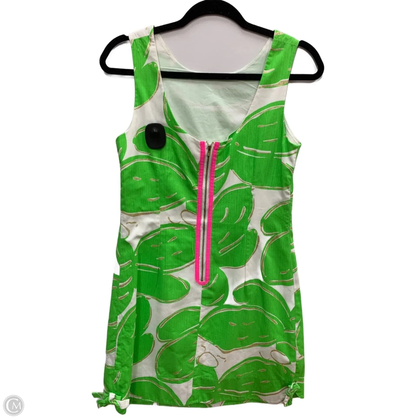 Dress Designer By Lilly Pulitzer In Green & White, Size: 6