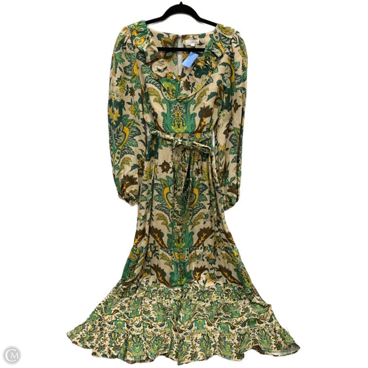 Dress Casual Maxi By A Loves A In Green & Yellow, Size: S