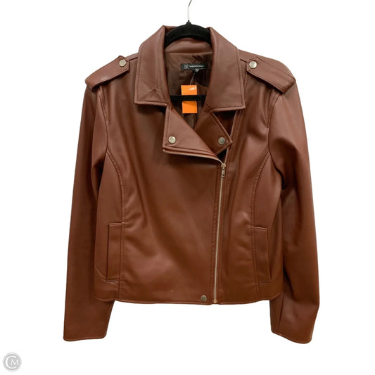 Jacket Moto By Inc In Brown, Size: L
