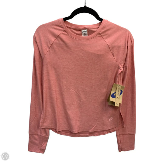 Athletic Top Long Sleeve Crewneck By Asics In Pink, Size: Xs