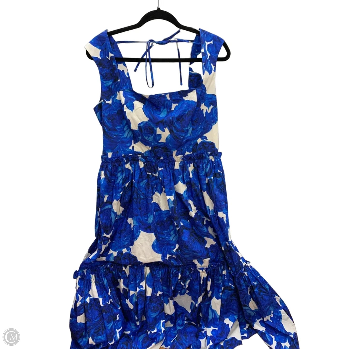 Dress Casual Maxi By Cma In Blue & White, Size: 14