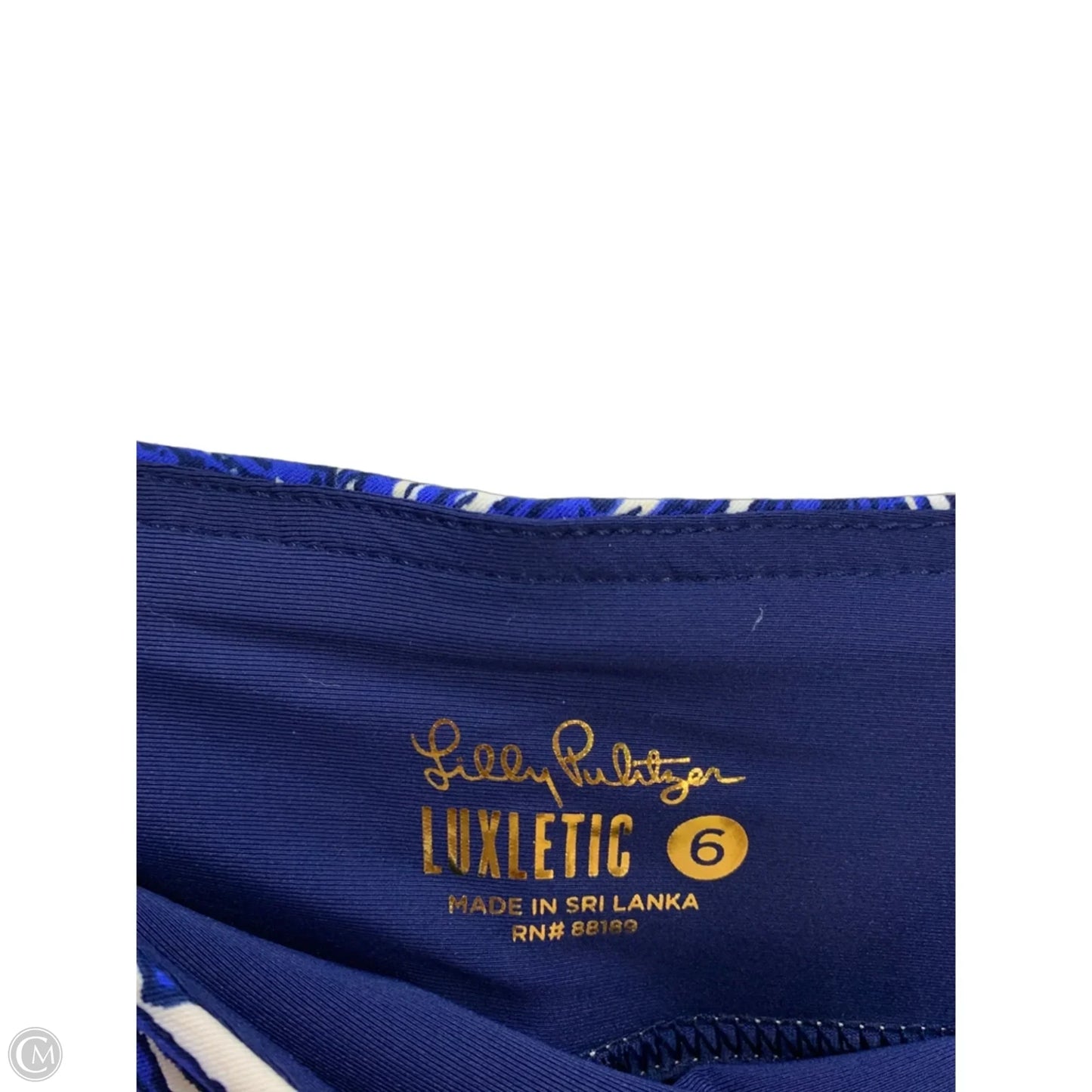 Skort Designer By Lilly Pulitzer In Blue & White, Size: 6