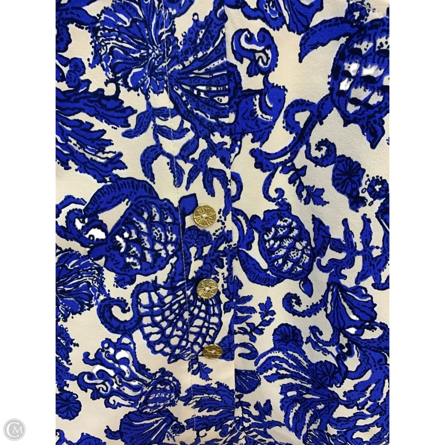 Skort Designer By Lilly Pulitzer In Blue & White, Size: 6