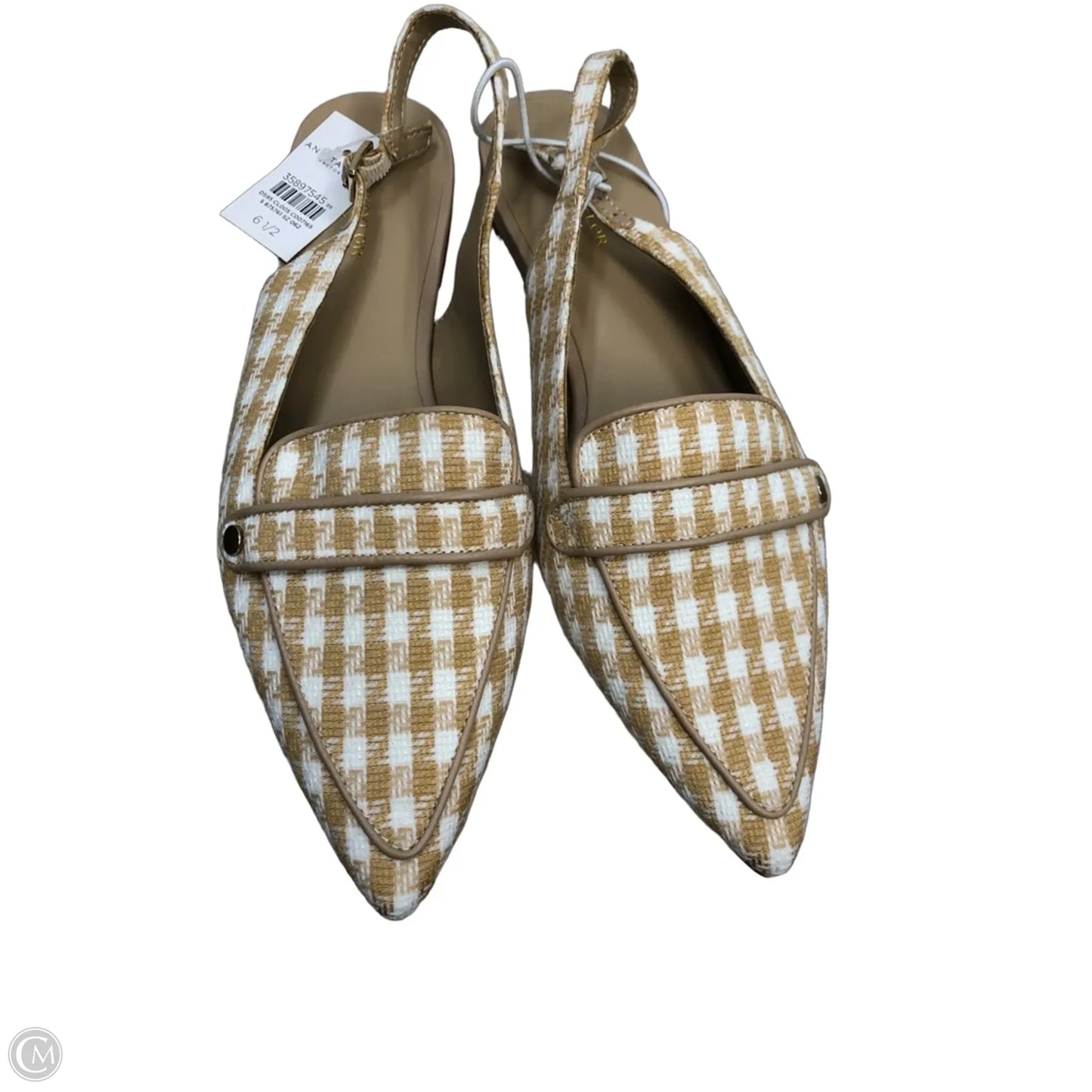 Shoes Flats By Ann Taylor In Tan & White, Size: 6.5