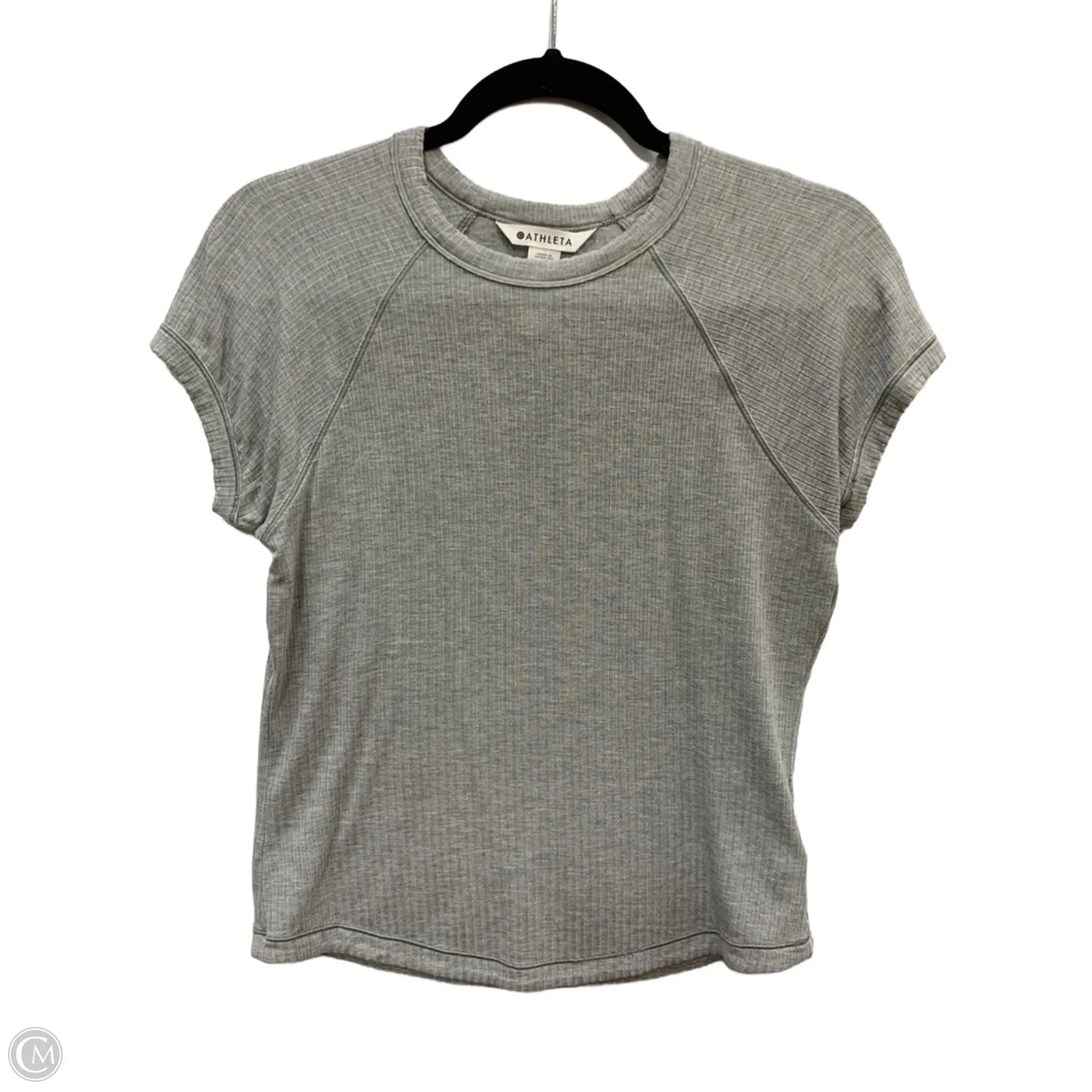 Top Short Sleeve By Athleta In Grey, Size: M