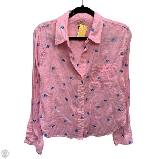 Top Long Sleeve Designer By Lilly Pulitzer In Pink, Size: M