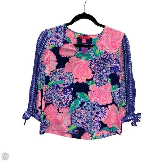 Top Long Sleeve Designer By Lilly Pulitzer In Multi-colored, Size: Xxs