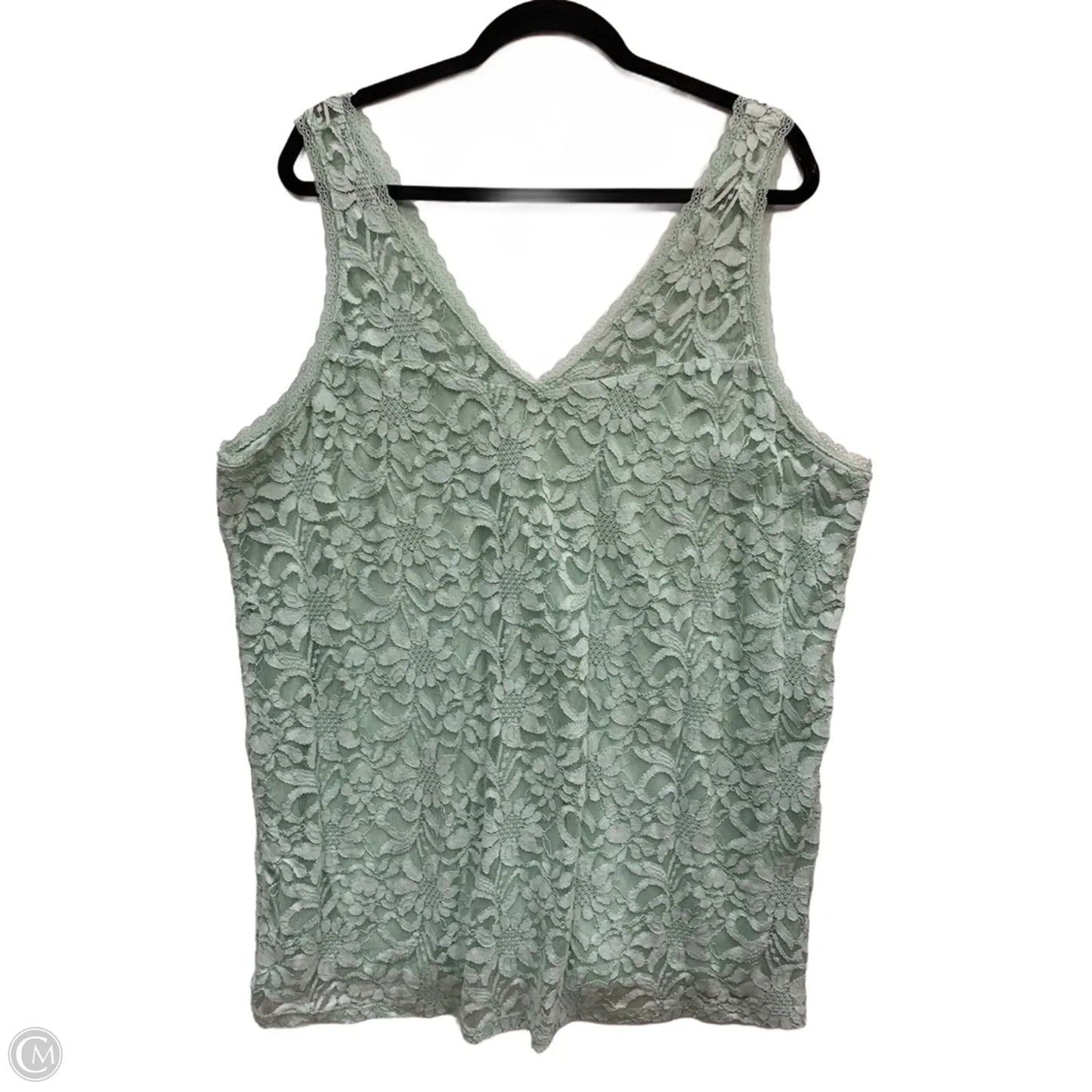 Top Sleeveless By Torrid In Green, Size: 26