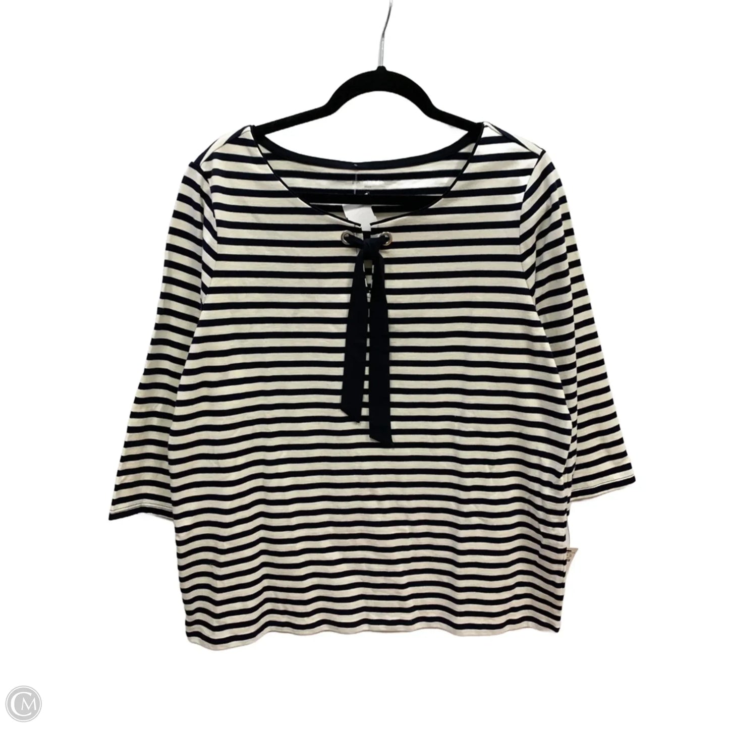 Top Long Sleeve By Talbots In Navy, Size: 1x