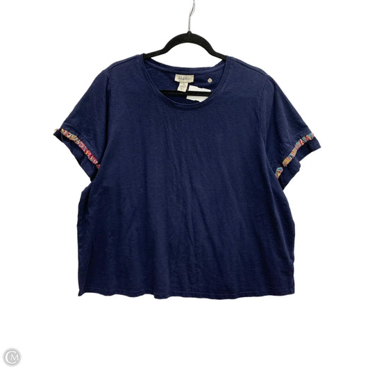 Top Short Sleeve By Style And Company In Navy, Size: 3x
