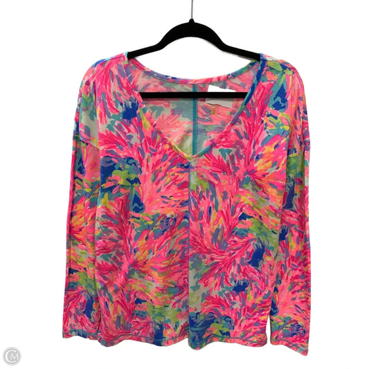 Top Long Sleeve Designer By Lilly Pulitzer In Pink, Size: S