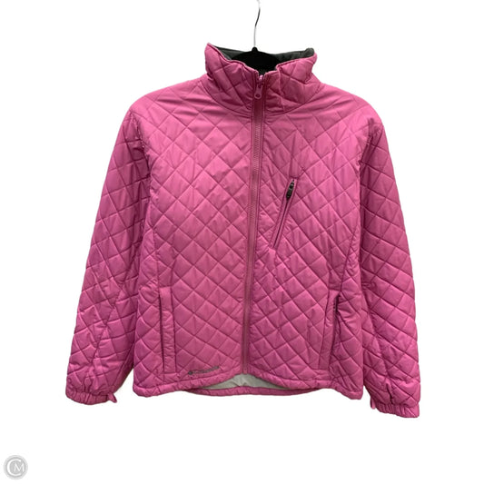 Coat Parka By Columbia In Pink & White, Size: M