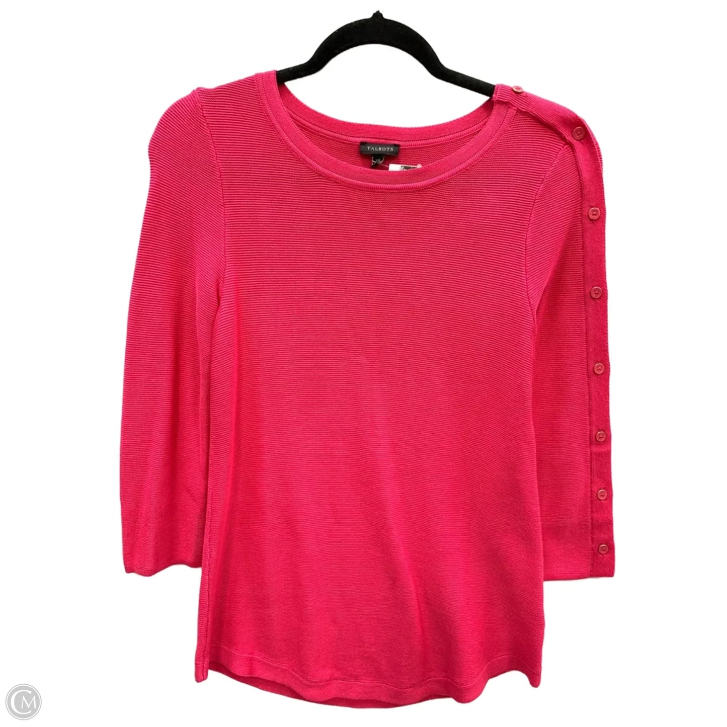 Sweater Short Sleeve By Talbots In Pink, Size: Xs