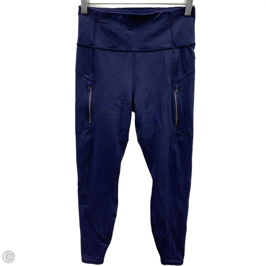 Athletic Leggings By Athleta In Navy, Size: S