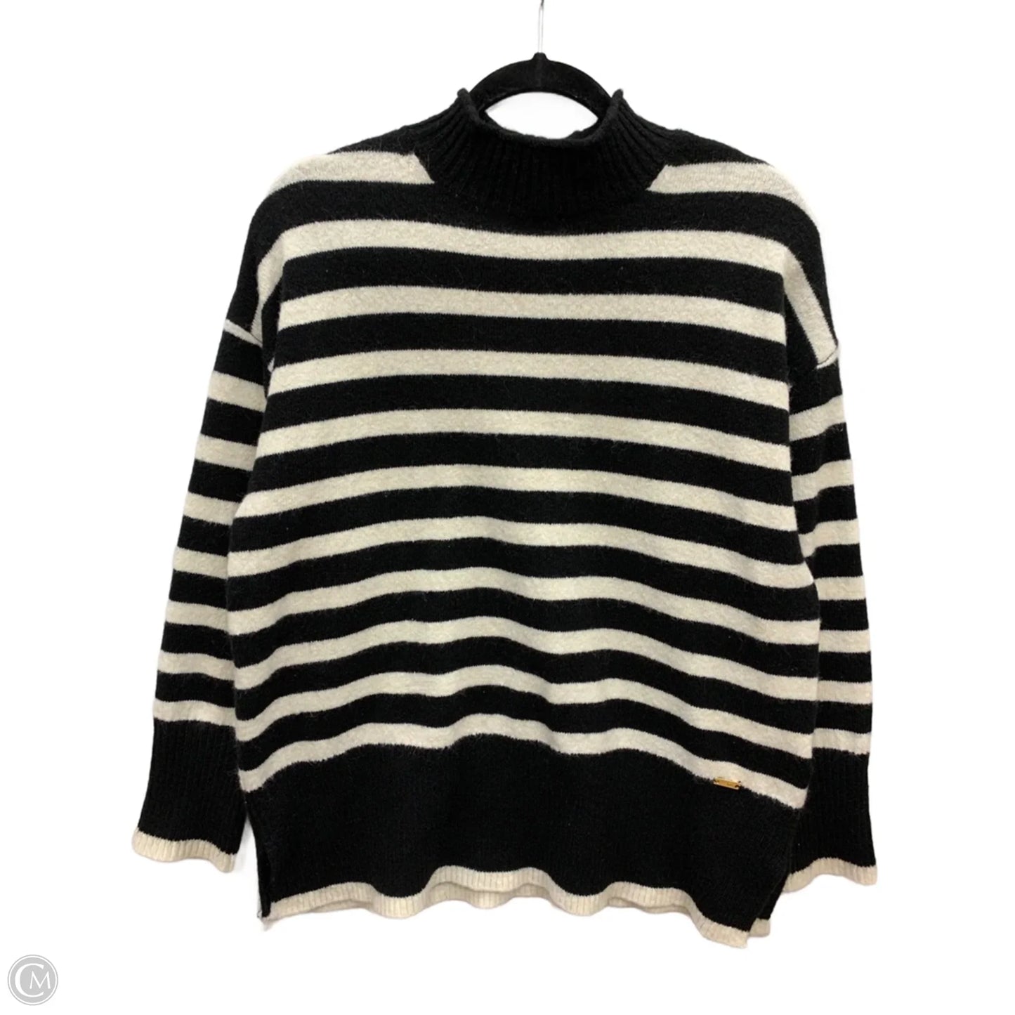 Sweater By Jones New York In Striped Pattern, Size: M