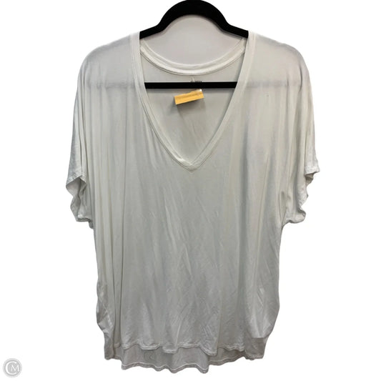 Top Short Sleeve Basic By Express In White, Size: Xl